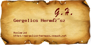 Gergelics Hermész névjegykártya